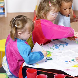 BAHABY Kids Art Smocks 2 Pack Painting Smock with Long Sleeve and 3 Pockets for Age 3-8