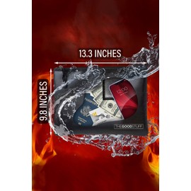 Fireproof Money Bag for Cash (10" x 13") – Waterproof Document Holder with Zipper, Protects Important Papers, Passports & Valuables from Fire & Water – Secure Storage for Home, Office & Travel