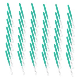 iplusmile 200pcs Interdental Brushes for Deep Cleaning Soft Bristles Tooth Flossing Tool with Ergonomic Handle Reusable Portable for Home Office Travel Gentle Gum Care Plaque Removal Green