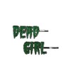 kreepsville 666 Dead Girl Green Glitter Enamel Gothic Hair Clips