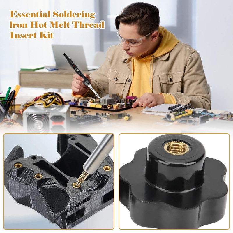 YdseozOA Threaded Inserts Soldering Tips Set, 6-Piece Soldering Tips for