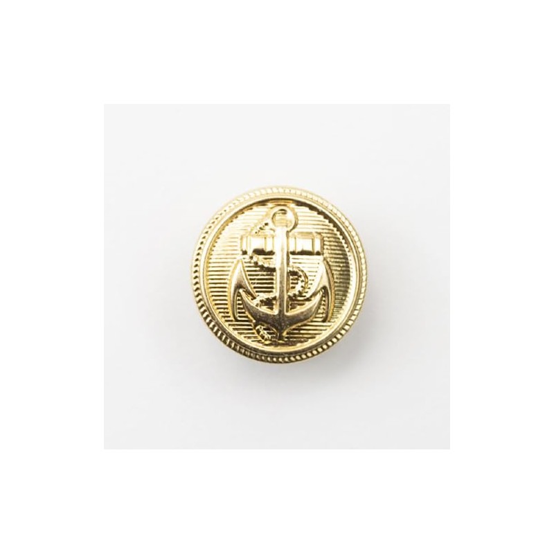 10Pcs Clothes Buttons - Metal Boat Anchor Pattern Sewing Buttons