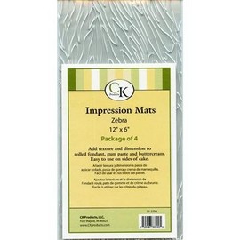 Fondant Impression Mat -Zebra - Package of 4