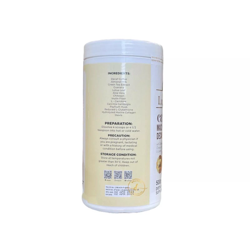 Luxe Slim Half Kilo DECAF Caffe Macchiato