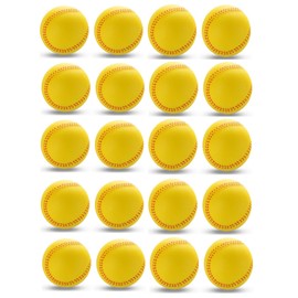 KINOKINO Baseball Practice Urethane Balls Diameter Approx. 2.8 inches (7 cm) (Yellow, Set of 20 Balls)