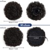 YAMEL Afro Puff Drawstring Ponytail Medium Bun Extensions Dark Brown
