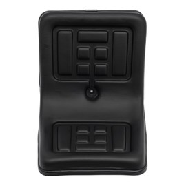 DDYOOK Universal Replacement, Compact High Back Mower Seat, Black PU Seat, Central Drain Hole Skid Steer Seat, it is suitable for many types of equipment, such as diggers and mowers, DDYOOK22