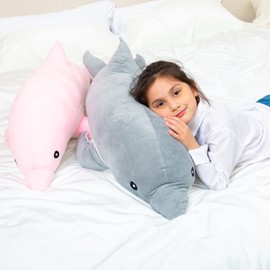 Kekeso Delfin Plüschtiere Schöne Gefüllte Weiche Tier Umarmungskissen Delphin Puppen für Kinder(50cm/19.68inch, Grau)