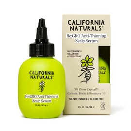 California Naturals Women's Re: Gro Anti-Thinning Scalp Serum, 5% Capixyl with Biotin, Caffeine & Castor and Rosemary Oil, Non-Sticky Cooling Formula, Vegan & Cruelty Free, 3oz