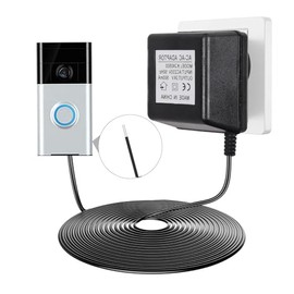 Ketimos 24V/500mA Doorbell Power Cord,Compatible with Ring, Nest, Wyze & Eufy Smart Doorbells - 8M Cable (AU Plug) Black