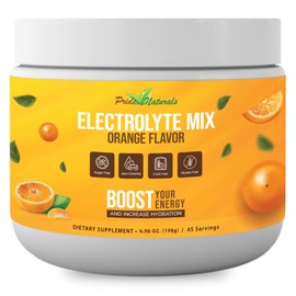 Electrolyte Powder - Refreshing Workout Recovery Electrolytes, Sugar Free, Gluten Free & Vegan, Pure Keto & Paleo Hydration Beverage, Immune Boosting Vitamins (198 Grams, Orange)