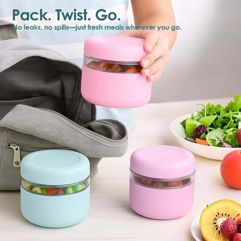 24 oz Glass Lunch Bowl Container with Lid | Leak
