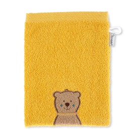Sterntaler Wash Mitt Ben the Bear, Size: 21 x 15 cm, Yellow