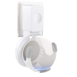 RtottiM Socket Holder for D4/D5 Generation Wall Mount No Screws Holder Accessories for D4/D5 Stand with Integrated Cable Management White