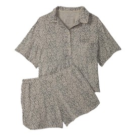 Tommy John Women's Short Sleeve Sleep Top and Short Set (Simple Leopard, X-Large)