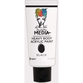 Ranger Acrylic Paints Dina Wakley Media Heavy Body, 2 oz, Black