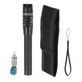 PATIKIL 60mW Visual Fault Locator with 2.5mm Universal Connector FC Male to LC Female Adapter, Optical Red Light Pen Detector Meter for SC/FC/ST Network Testing