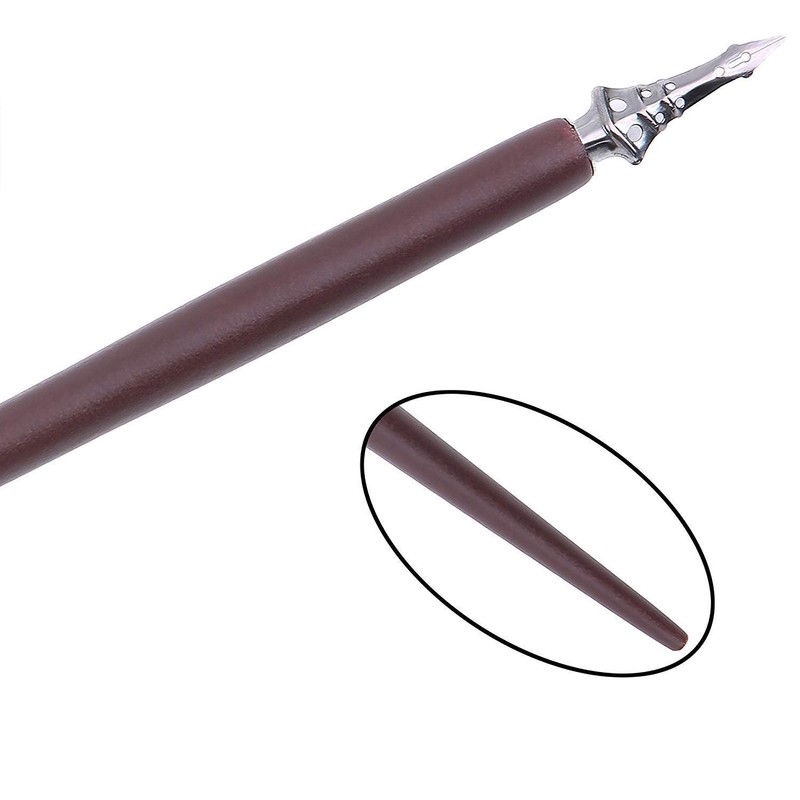 Calligraphy Pen Set Wooden Fountain Pen Writing Case with 11