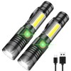 iToncs LED Rechargeable, Super Bright Magnetic Flashlight with COB Work