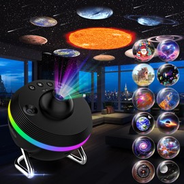 FlyLily Galaxy Projector, 13 in 1 HD Planetarium Galaxy Star Projector for Bedroom, Star Projector Galaxy Light with Timer, Meteor & Lighting Effects, Galaxy Light Projector for Kids, Adults, Ceiling