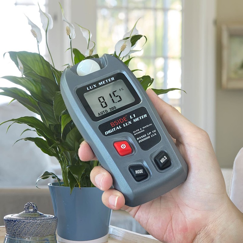 BSIDE L1 Luxmeter Digital Light Meter 0-200,000 Lux, Handheld Illuminance