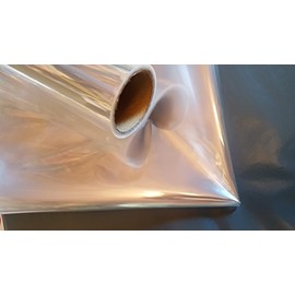 2m x 80cm Plain Clear Transparent Cellophane (Folded) Florist Wrap Hamper Flowers / Bouquet Gift Wrapping (40 micron florist grade)