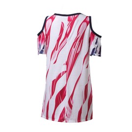 Taiduosheng Blusas para mujer con hombros descubiertos para el 4 de julio con bandera de Estados Unidos, playera de verano con bandera americana, talla grande, Azul marino, XL