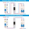 Jadeshay Electricity Meter, DIN Rail, AC Meter, 1 Phase KWh