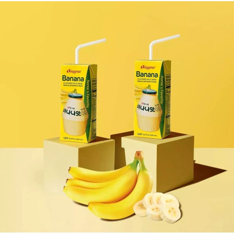 Binggrae Banana Flavored Milk Drink 6.8 oz x 24 Packs~7/29/202