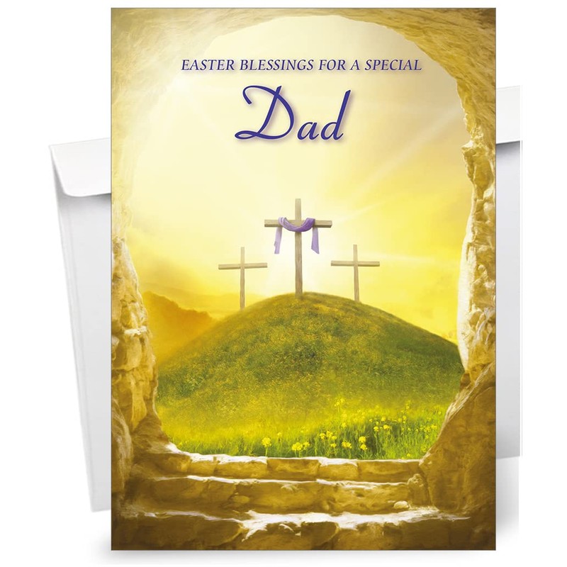 Dad Religious Easter Card - Christian Easter Card - A5