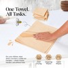 HEIRLOOM COMFORT Mustard Yellow Honeycomb Kitchen Towels 5 Pack, 16x26