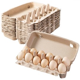 Bllesqelax NATURAL PAPER EGG TRAYS - 12 Count Family Farm Market, 15 Pack, Reusable for Chicken Eggs