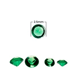 WedDecor 4000pcs Acrylic Crystal Bling Diamond Beads Wedding Table Scatters, 2.5mm Confetti Rhinestones Diamonds for Table Centerpiece Decorations Bridal Shower Decorations Vase Beads, Emerald Green