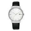 WWOOR Fashion Men PU Leather Strap Calendar Waterproof Quartz Watch