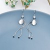 925 Sterling Silver Cubic Zirconia Dangle Earrings Threader Earrings Tassel