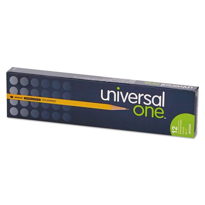 Universal Deluxe Blackstonian Pencil, Hb (#2), Black Lead, Yellow Barrel,