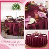 6 Packs Satin Tablecloth 120 inch Burgundy Round Tablecloths, Overlay