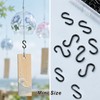 200PCS Mini Black S Hooks for Jewelry Hanging, Christmas Ornaments,