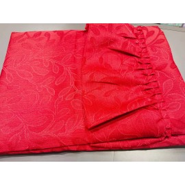 Económica Carla Depot Juego De Cortinas Jacquard 2m Alto X 2.50 Ancho Color Rojoo