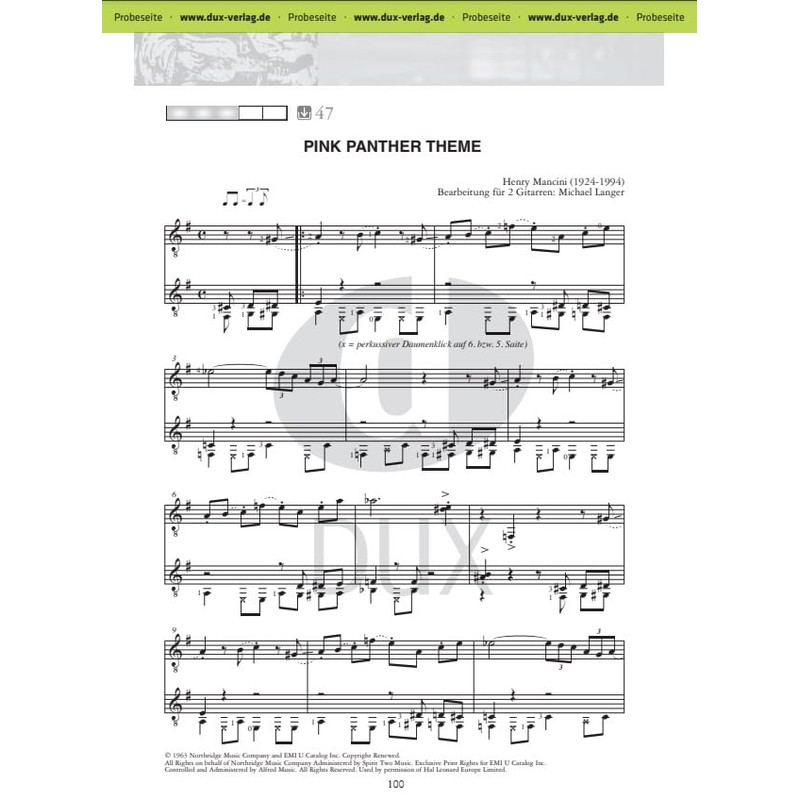 String paths for two guitars 1 and 2: (starter set)