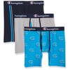 Champion Men's Everyday Cotton Stretch Boxer Briefs 3-Pack, Navy/Oxford Grey