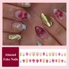 MISUD Press on Nails - Short Almond Glue on Nails