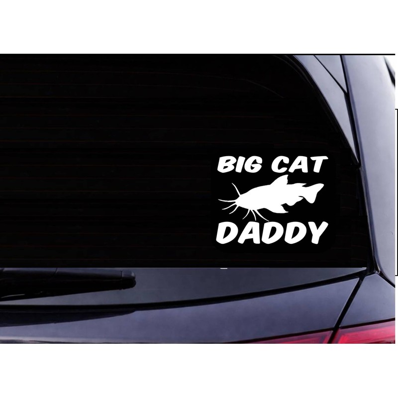 Big Cat Daddy M379 6 inch Sticker Decal Catfish Stink