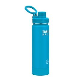 Takeya Sport Exceptional Quality Triple Insulated Stainless Steel Copper Water Bottle with Spout Lid 22oz Champion Blue