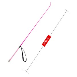 Pig Whip for Showing 39inch,Training Livestock Stick with Wristband Comfortable Gel Handle Horse Dressage Whip 100cm (Pink)