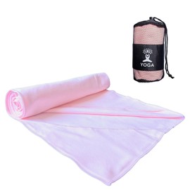 MARCK Yoga Towel, Yoga Rug, Microfiber, Ultra Lightweight, 9.8 oz (275 g), Compact, Quick Drying, Water Absorbent, Non-Slip, No Bunching, Washable, Clean, Hygienic, Hot Yoga, Comfortable, Includes Exclusive Mesh Bag, 72.8 x 25.6 inches (185 x 65 cm) (Pin