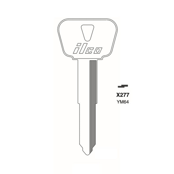 ILCO Uncut Key Blank Compatible with Yamaha Motorcycle - YM64