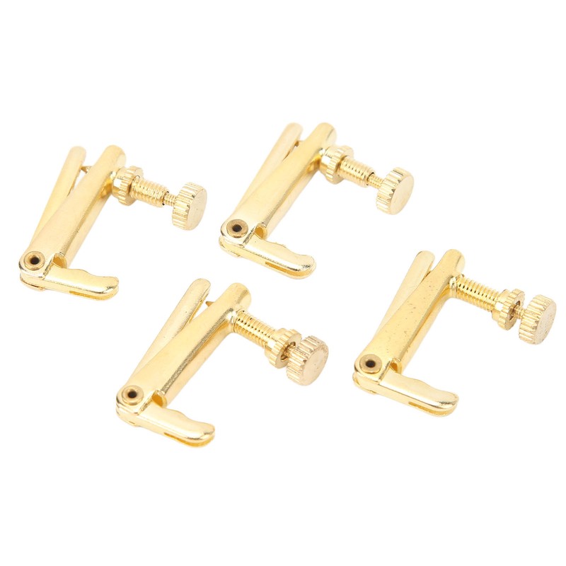 4PCS Violin Fine Tuner Golden Metal Wear Resistant String Fine