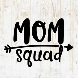 6 in Mom Squad Quote Sticker - Mommy Mum Mothers Day Mom Sayings Wife Mama Mothership Parent - Vinyl Decal for Wall Car Home Bike Bottle Phone Laptop DWSV495
