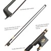 4/4 Violin Fiddle Bow Well Balanced Golden Braided Carbon Fiber